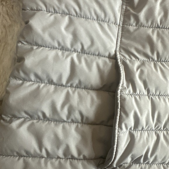 Womens Nautica Gray Silver XL Puffer Jacket Detachable Hood Fleece Pocket - Picture 12 of 14